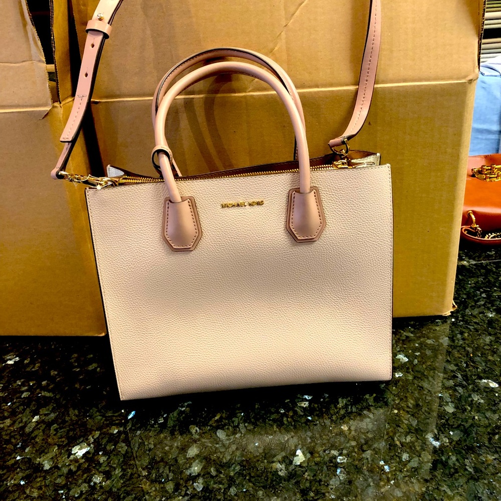 Pink Michael Kors small Saffino satchel